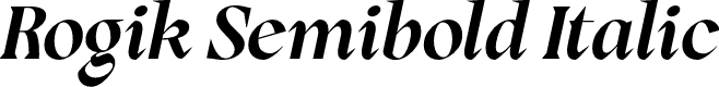 Rogik Semibold Italic