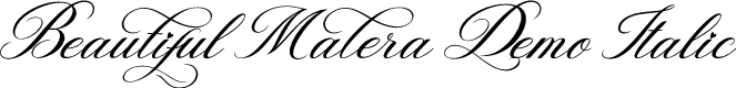 Beautiful Malera Demo Italic