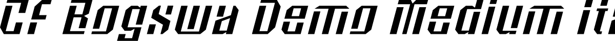 CF Bogswa Demo Medium Italic
