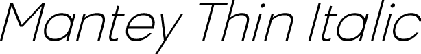 Mantey Thin Italic