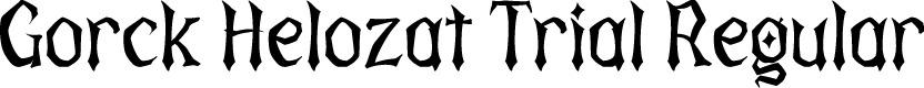 Gorck Helozat Trial Regular