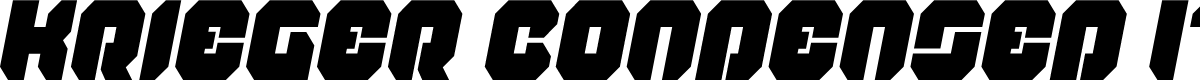 Krieger Condensed Italic