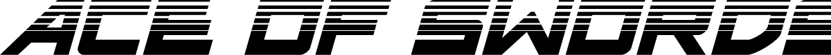 Ace of Swords Halftone Italic