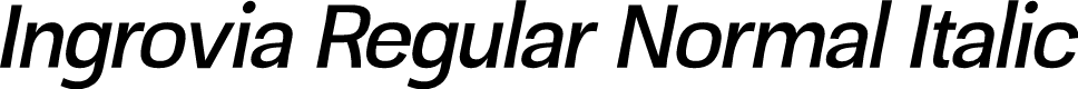 Ingrovia Regular Normal Italic