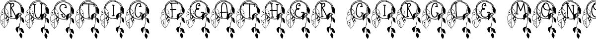 Rustic Feather Circle Monogram
