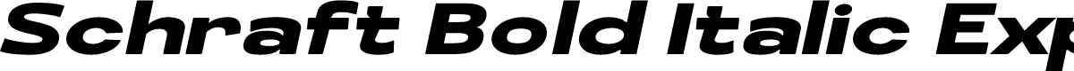 Schraft Bold Italic Expanded