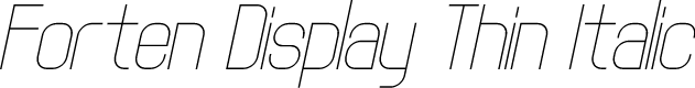 Forten Display Thin Italic