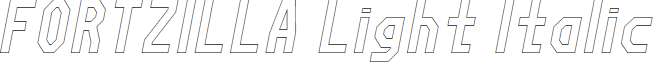 Fortzilla Light Italic