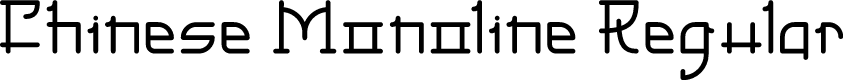 Chinese Monoline Regular