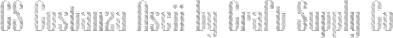 CS Costanza Ascii Regular Demo