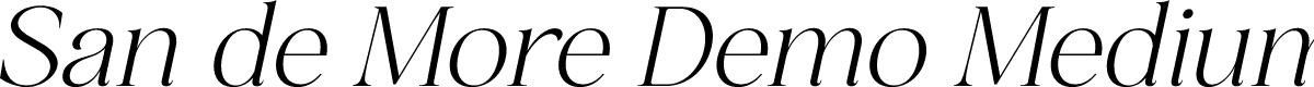 San de More Demo Medium Italic