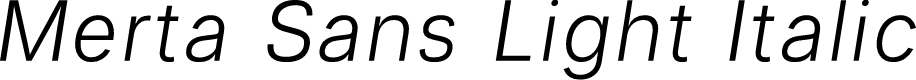 Merta Sans Demo Light Italic