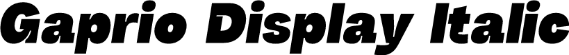 Gaprio Display Demo Italic