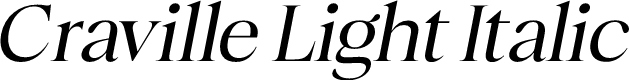 Craville Light Italic