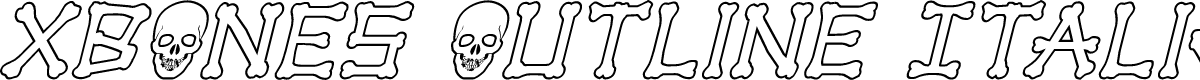 xBONES Outline Italic