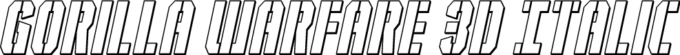 Gorilla Warfare 3D Italic