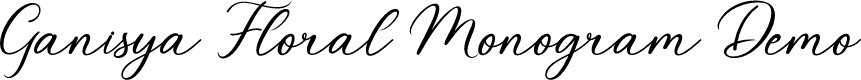 Ganisya Floral Monogram Demo