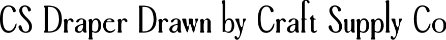 CSDraperDrawn-Regular Demo