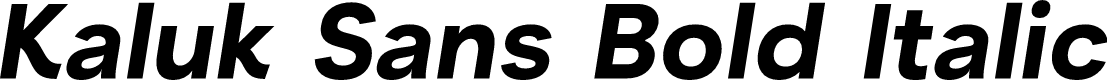 Kaluk Sans Demo Bold Italic