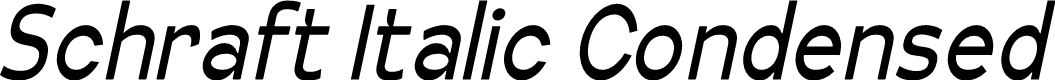 Schraft Italic Condensed