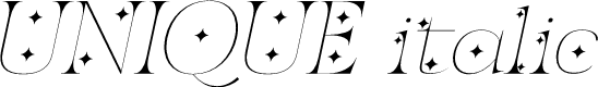 UNIQUE italic