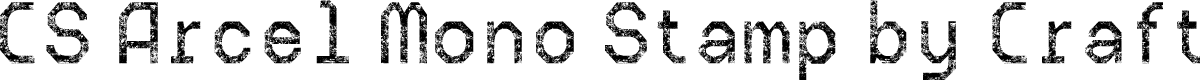 CSArcelMonoStamp-Regular Demo