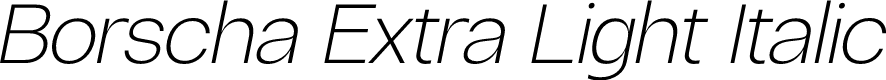 Borscha Extra Light Italic