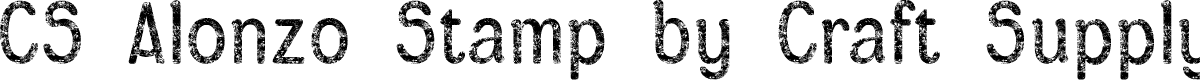 CSAlonzoStamp-Regular Demo