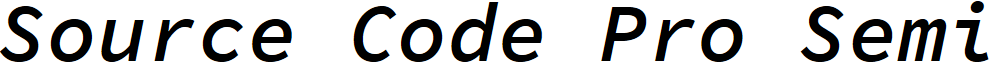 Source Code Pro Semibold Italic
