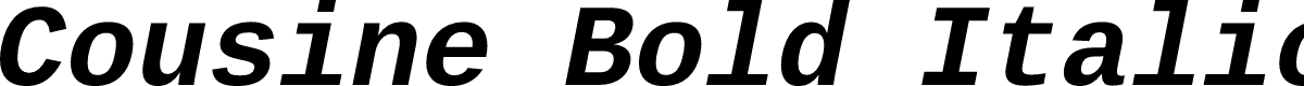 Cousine Bold Italic
