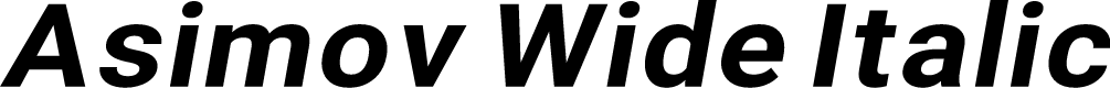 Asimov Wide Italic