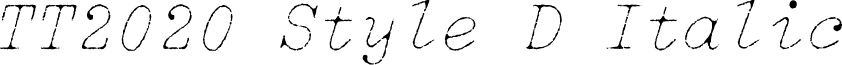 TT2020 Style D Italic
