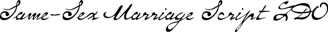 Same-Sex Marriage Script LDO