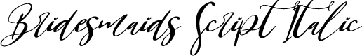 Bridesmaids Script Italic