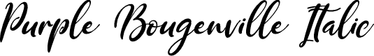 Purple Bougenville Italic