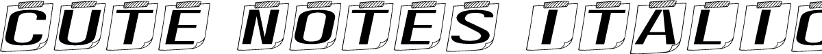 Cute Notes Italic