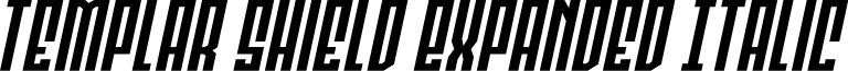 Templar Shield Expanded Italic