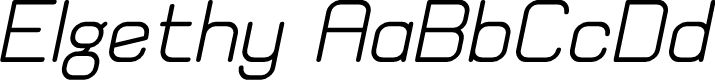 Elgethy Est Bold Oblique