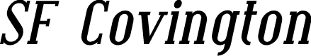 SF Covington Bold Italic