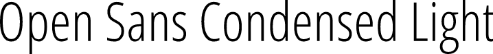 Open Sans Condensed Light