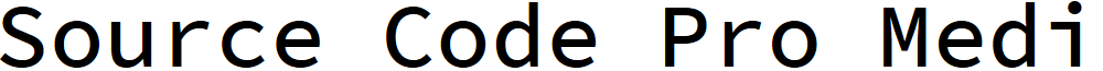 Source Code Pro Medium