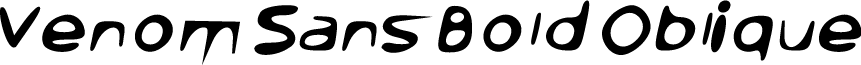 Venom Sans Bold Oblique
