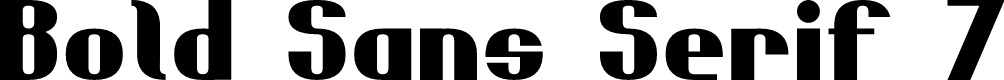 Bold Sans Serif 7