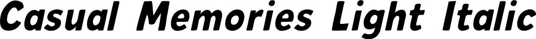 Casual Memories Light Italic