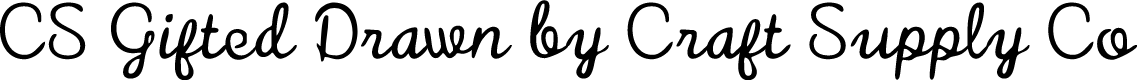 CSGiftedDrawn-Regular Demo