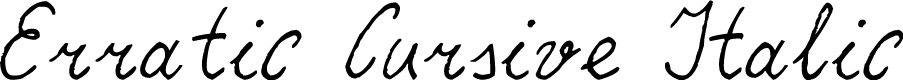 Erratic Cursive Italic