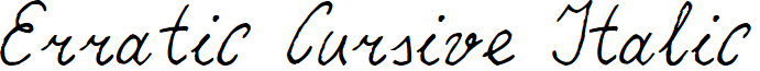 Erratic Cursive Italic
