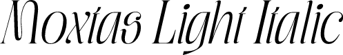 Moxtas Light Italic