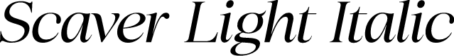 Scaver Light Italic