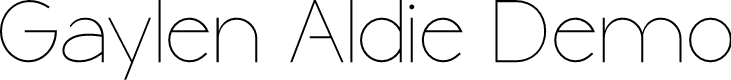 Gaylen Aldie Demo